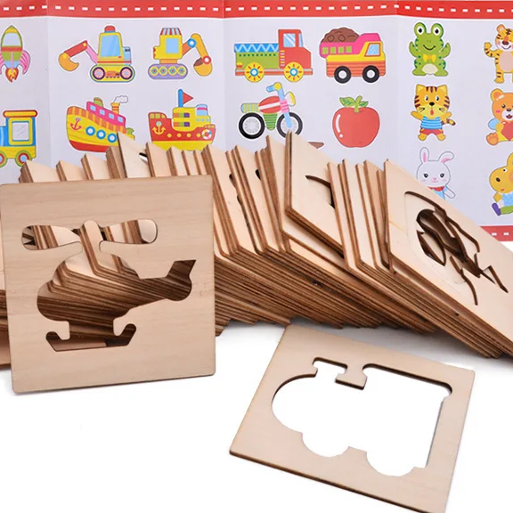 Set Montessori pentru desen - 40 de șabloane