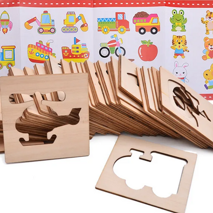 Set Montessori pentru desen - 40 de șabloane